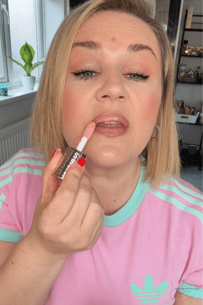 revolution pout bomb in candy pink nude lip combo milky pink